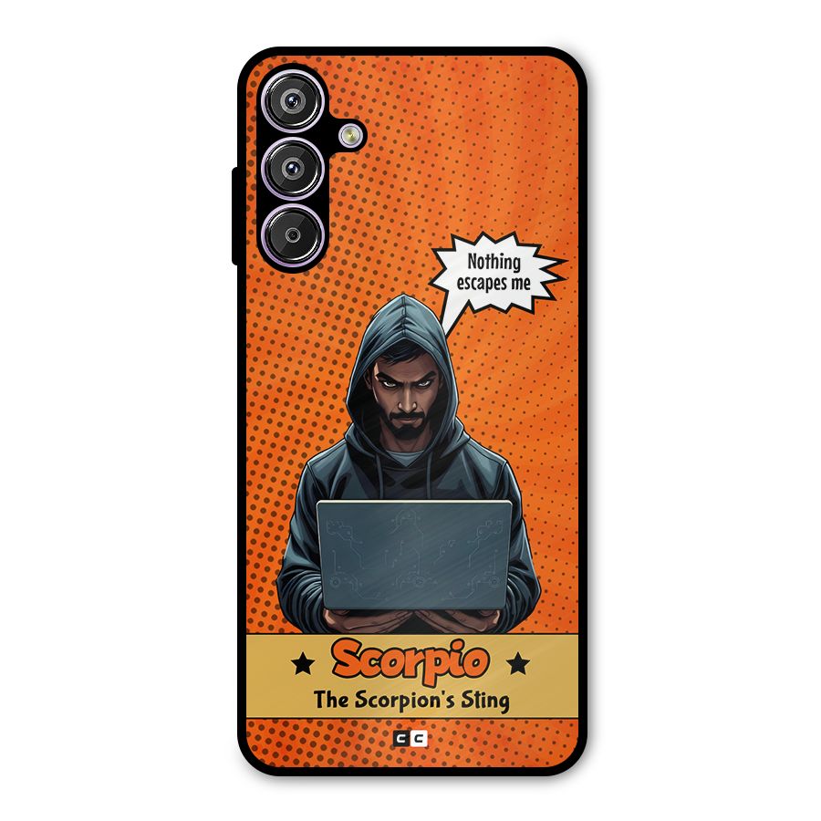 Scorpio Warning Metal Back Case for Galaxy M15