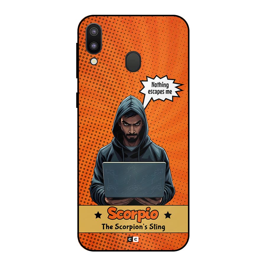 Scorpio Warning Metal Back Case for Galaxy M20