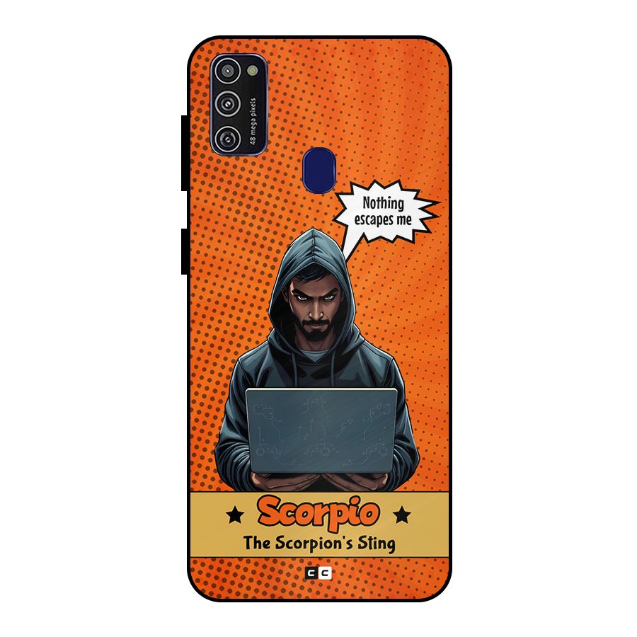 Scorpio Warning Metal Back Case for Galaxy M30s