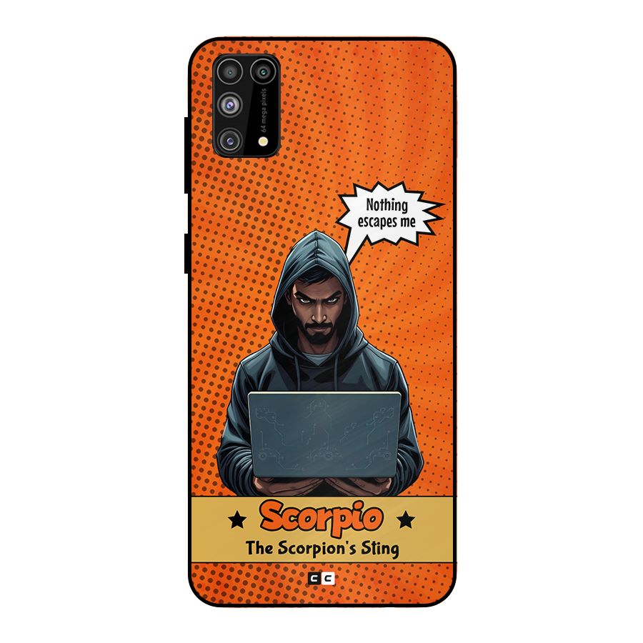 Scorpio Warning Metal Back Case for Galaxy M31