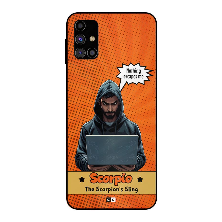 Scorpio Warning Metal Back Case for Galaxy M31s