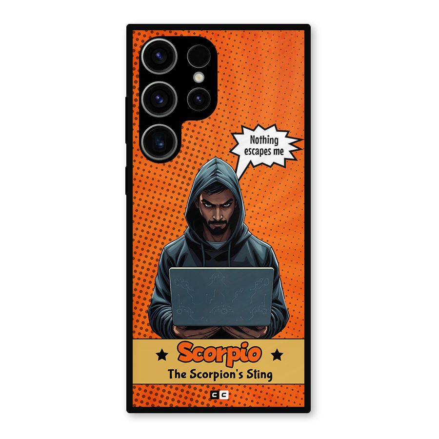Scorpio Warning Metal Back Case for Galaxy S23 Ultra