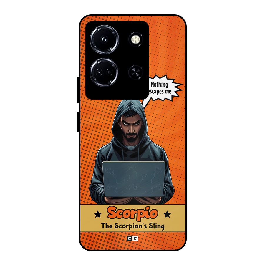Scorpio Warning Metal Back Case for Infinix Note 30 5G
