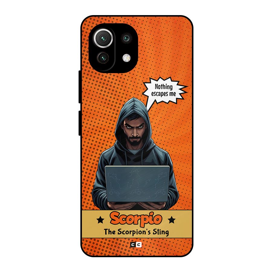 Scorpio Warning Metal Back Case for Mi 11 Lite NE 5G