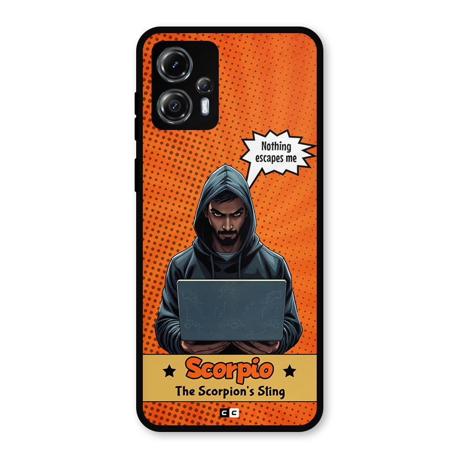Scorpio Warning Metal Back Case for Moto G13