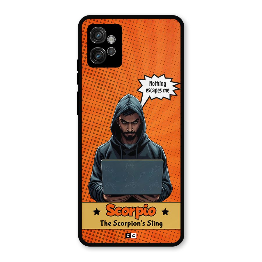 Scorpio Warning Metal Back Case for Moto G32