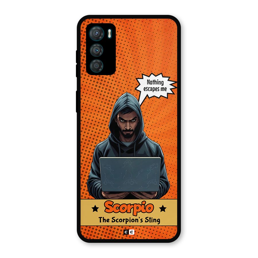 Scorpio Warning Metal Back Case for Moto G42