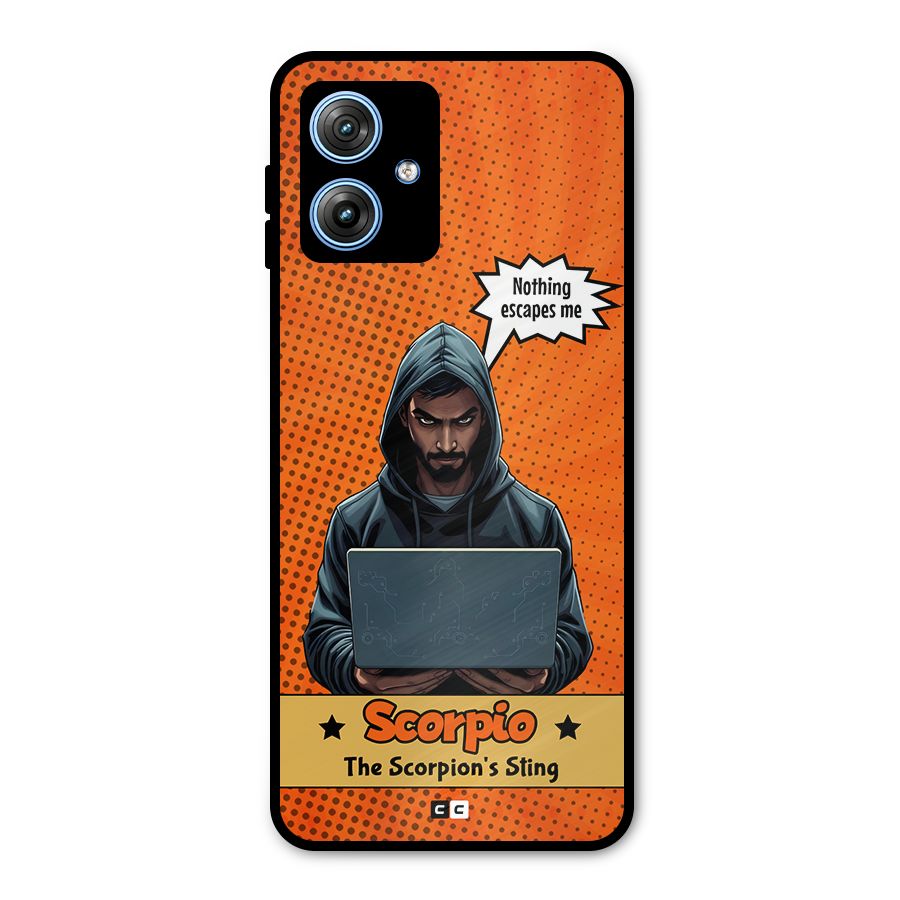 Scorpio Warning Metal Back Case for Moto G54