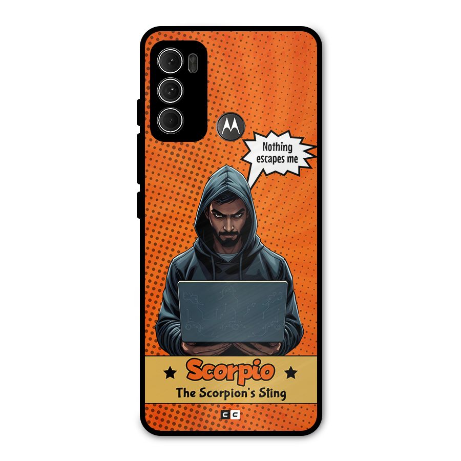 Scorpio Warning Metal Back Case for Moto G60