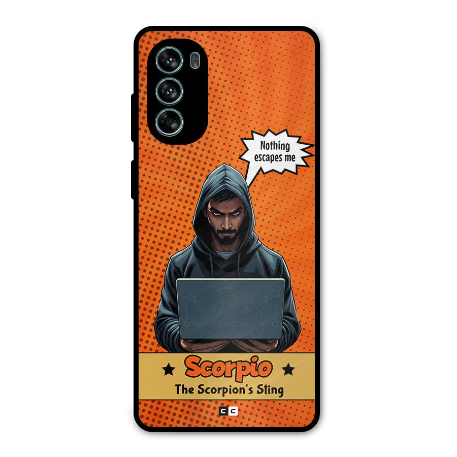 Scorpio Warning Metal Back Case for Moto G62
