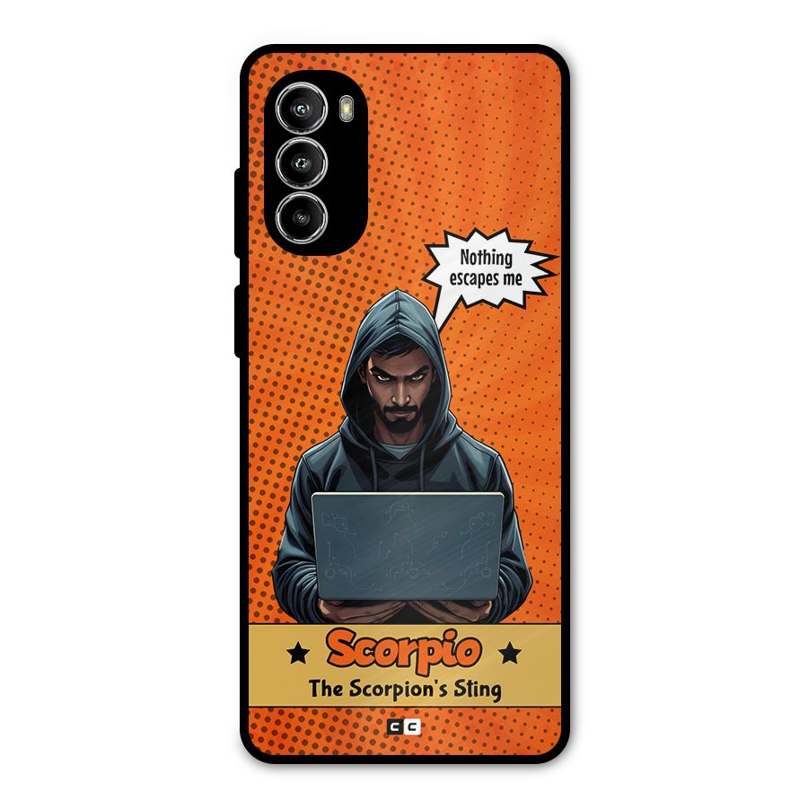 Scorpio Warning Metal Back Case for Moto G82