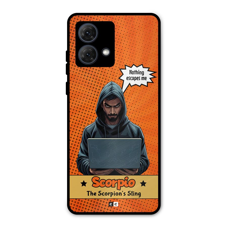 Scorpio Warning Metal Back Case for Moto G84