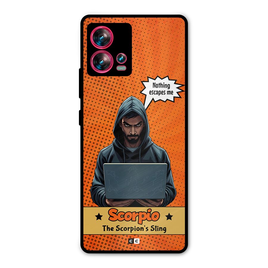 Scorpio Warning Metal Back Case for Motorola Edge 30 Fusion