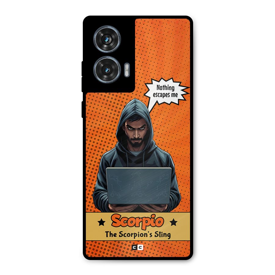 Scorpio Warning Metal Back Case for Motorola Edge 50 Fusion