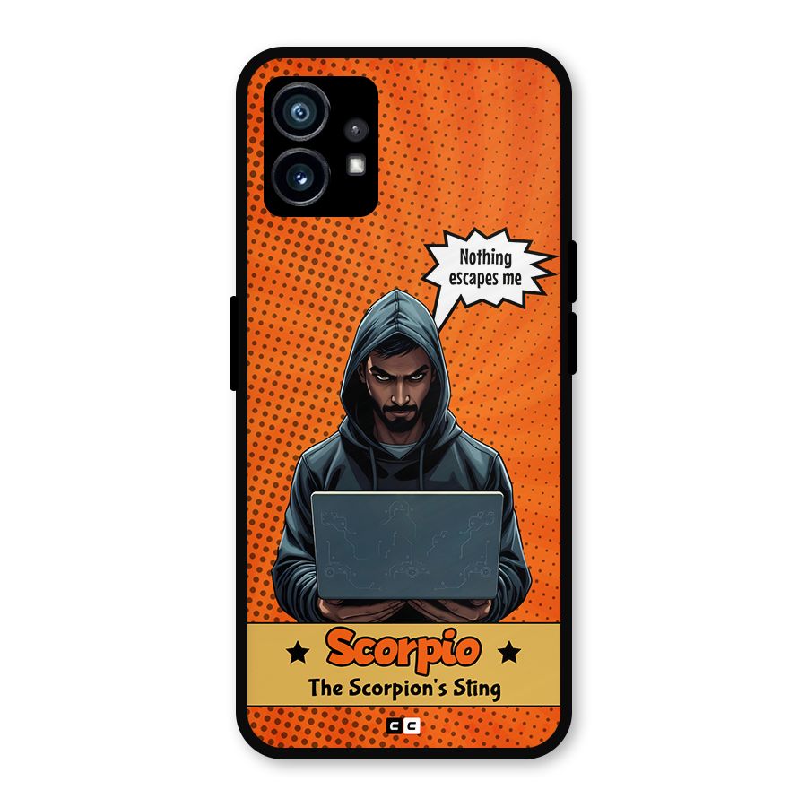 Scorpio Warning Metal Back Case for Nothing Phone 1