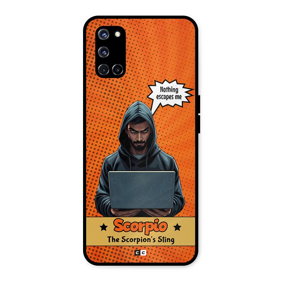 Scorpio Warning Metal Back Case for Oppo A52