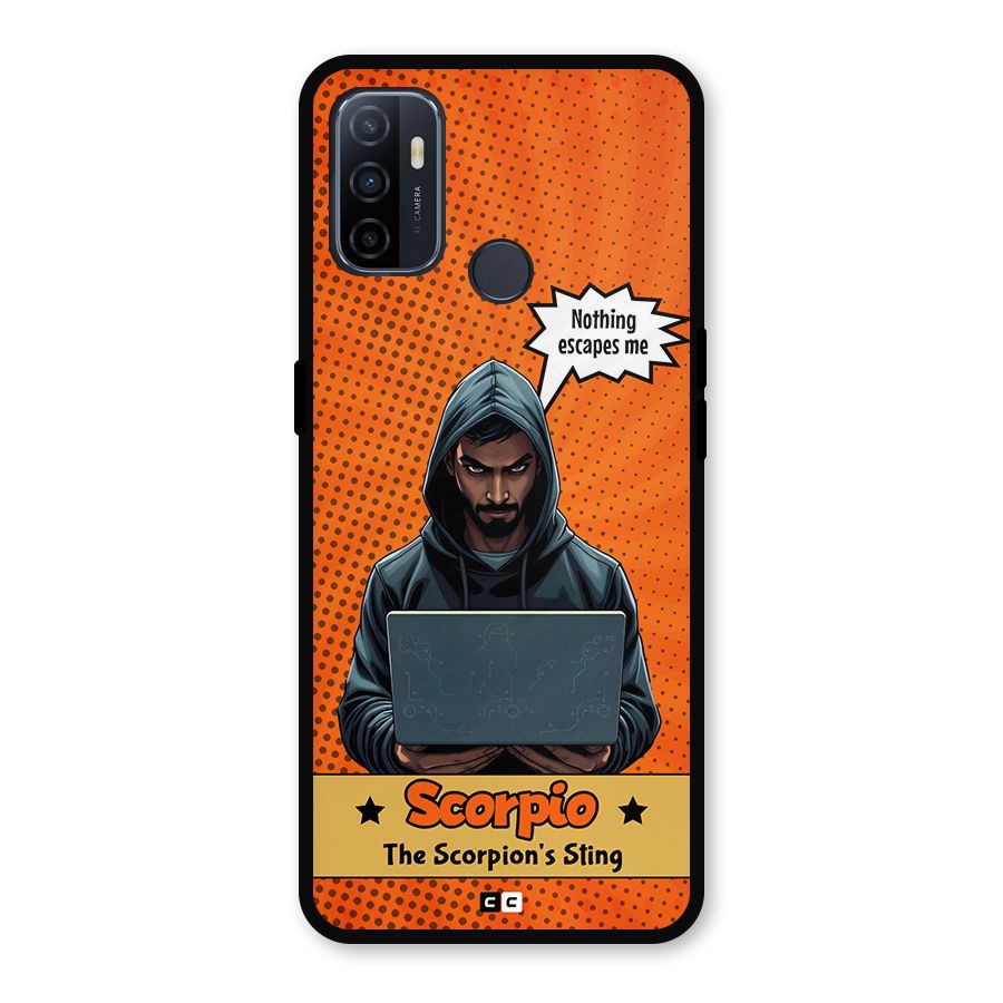 Scorpio Warning Metal Back Case for Oppo A53