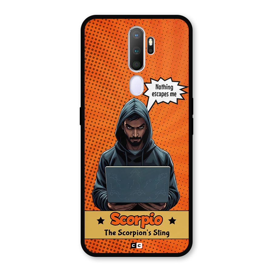 Scorpio Warning Metal Back Case for Oppo A5 (2020)