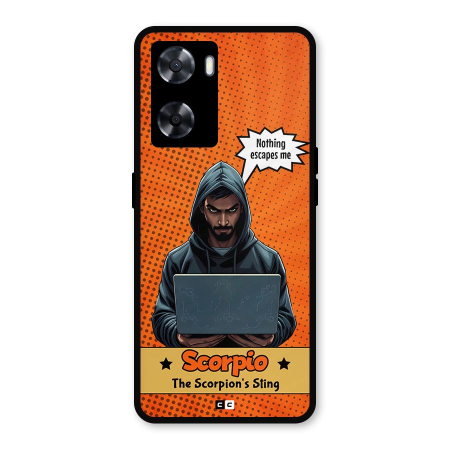 Scorpio Warning Metal Back Case for Oppo A77s