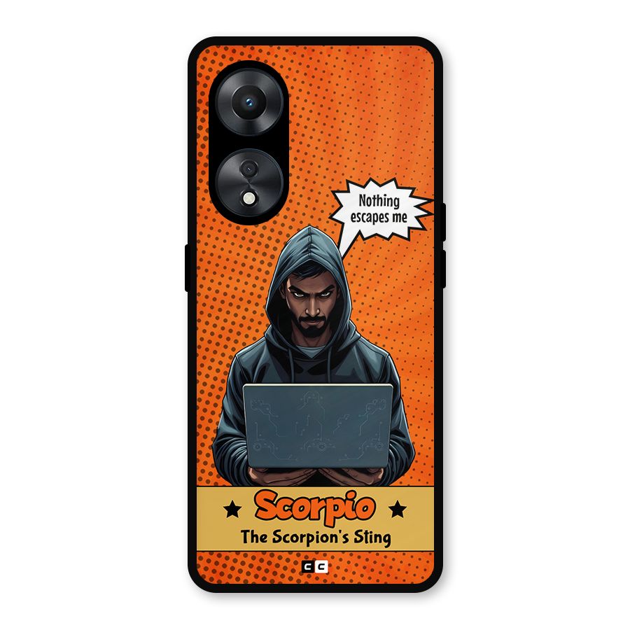 Scorpio Warning Metal Back Case for Oppo A78