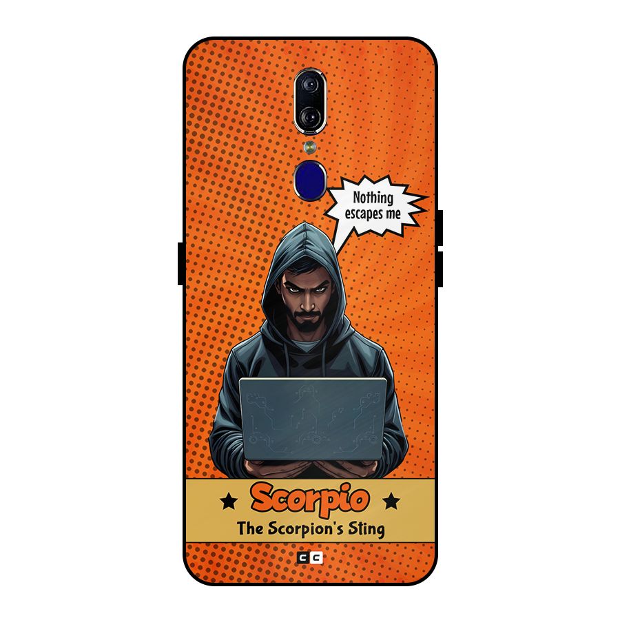 Scorpio Warning Metal Back Case for Oppo F11