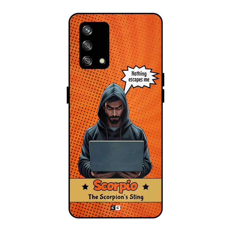 Scorpio Warning Metal Back Case for Oppo F19
