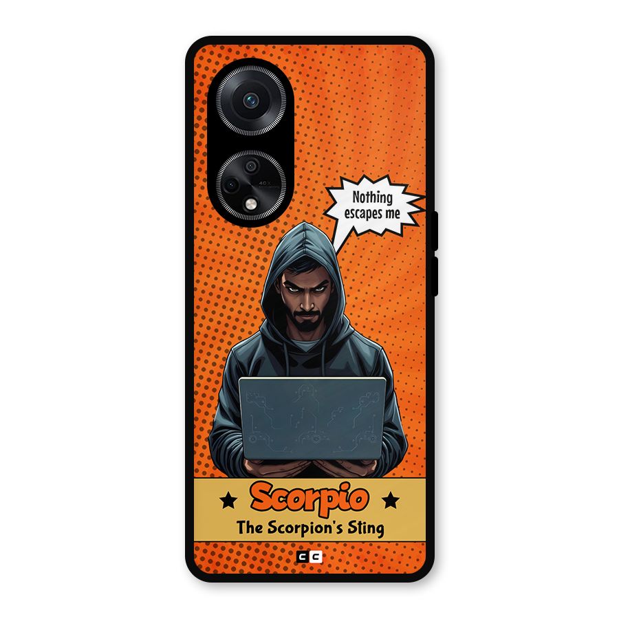 Scorpio Warning Metal Back Case for Oppo F23