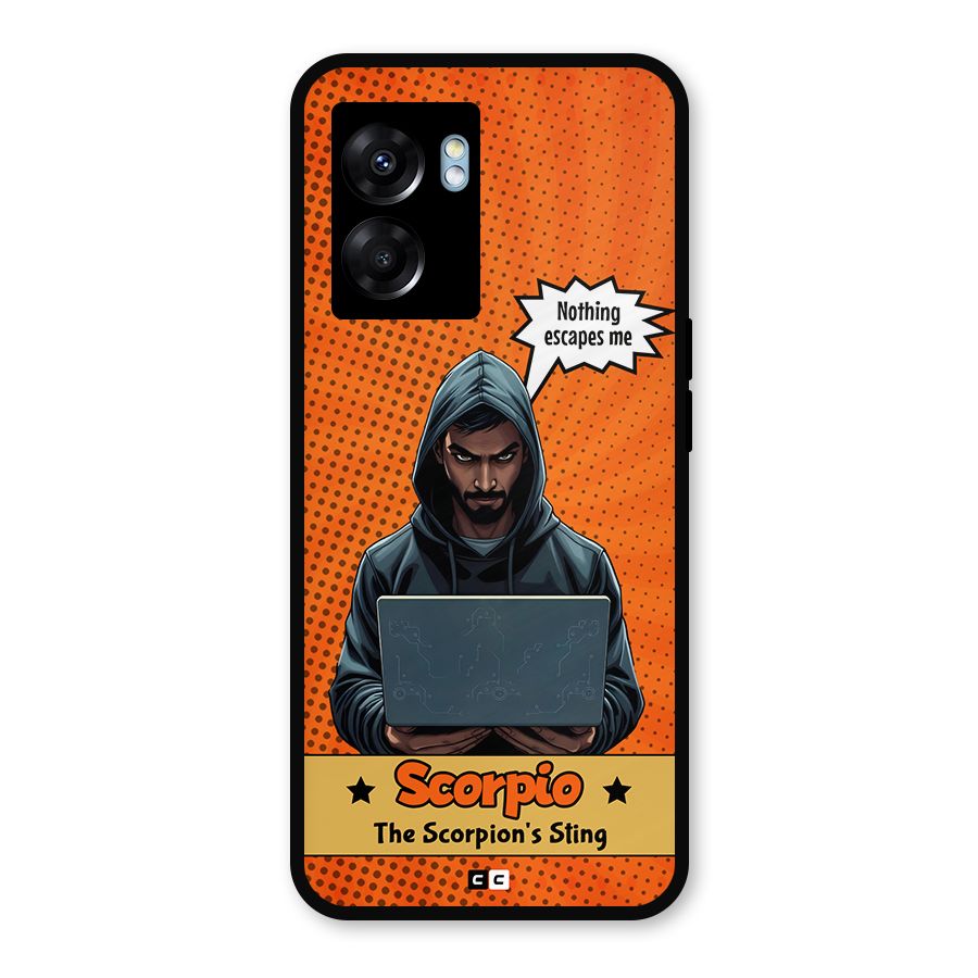 Scorpio Warning Metal Back Case for Oppo K10 (5G)