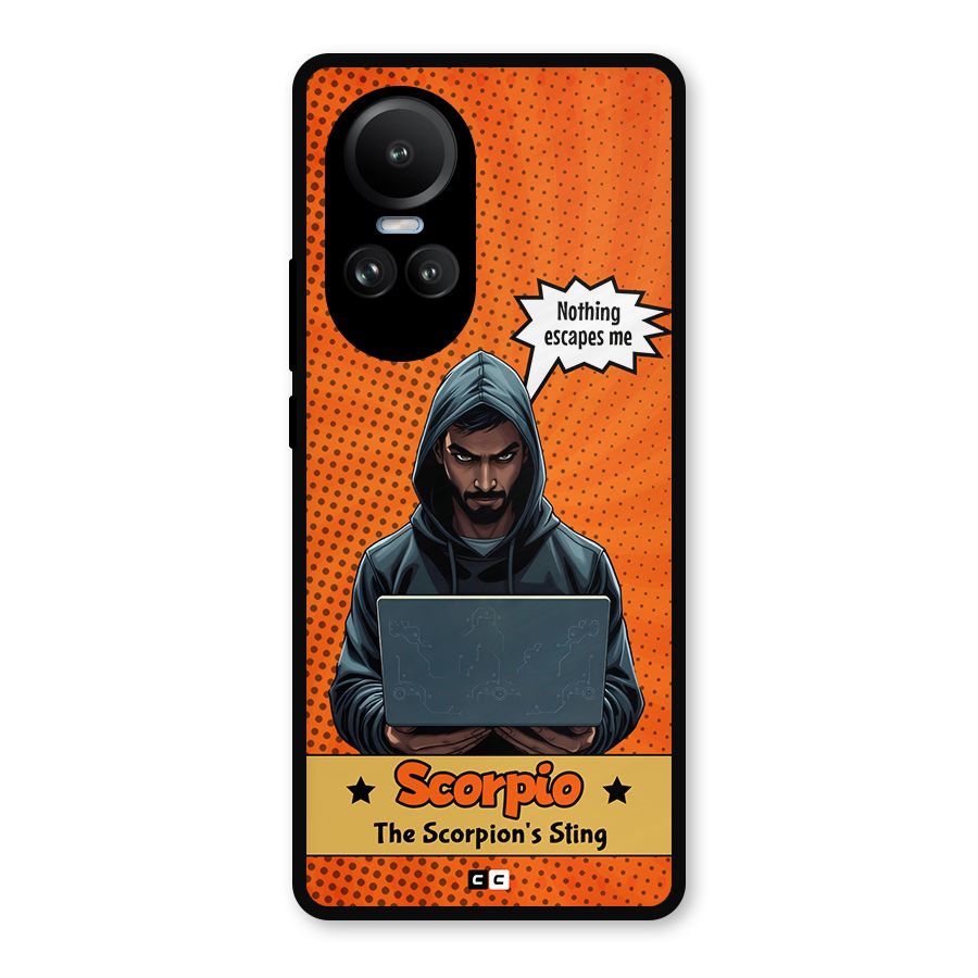 Scorpio Warning Metal Back Case for Oppo Reno10