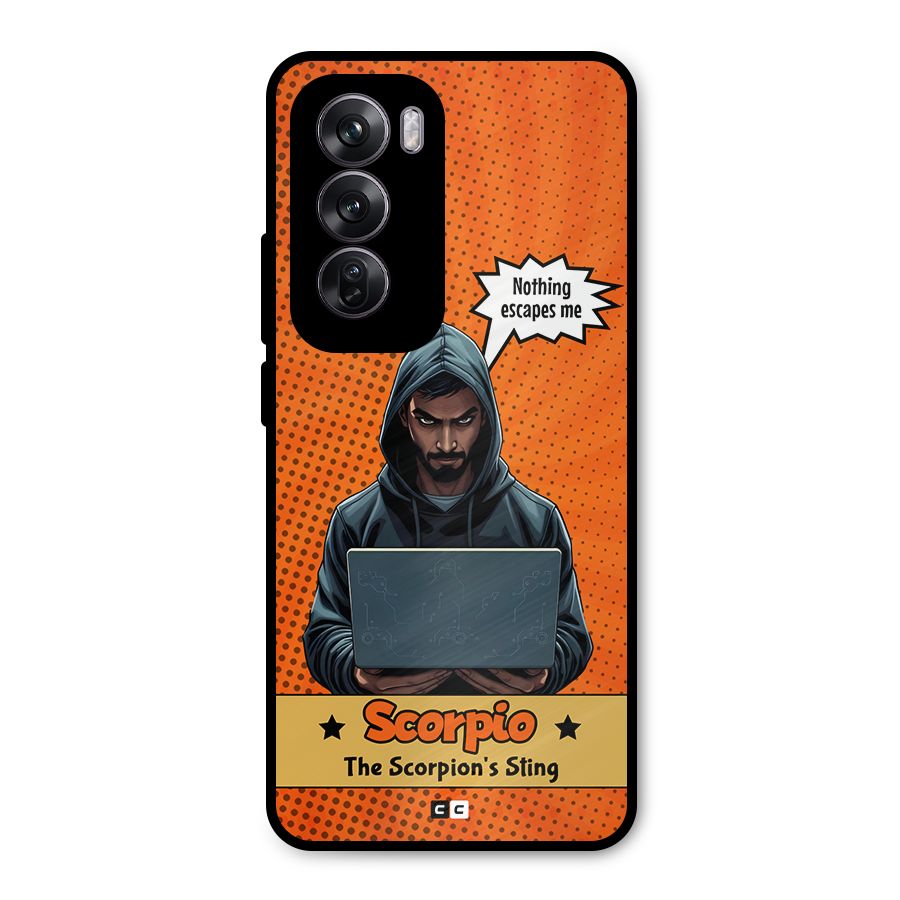 Scorpio Warning Metal Back Case for Oppo Reno12 Pro