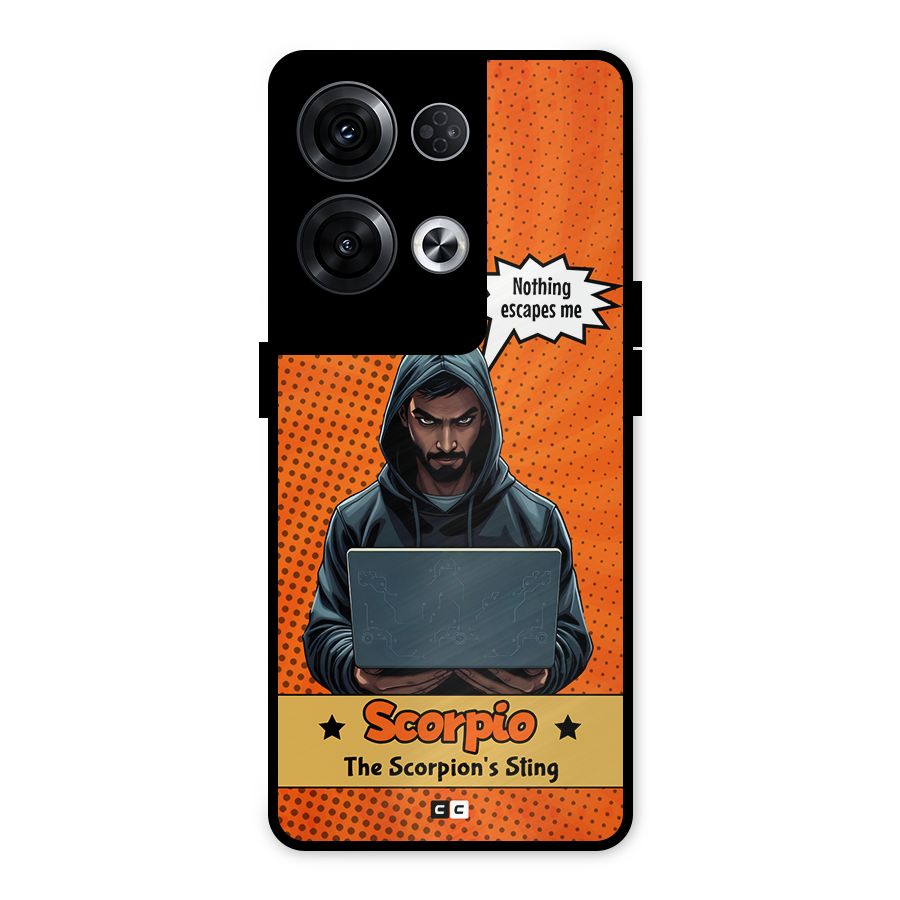 Scorpio Warning Metal Back Case for Oppo Reno8 Pro 5G