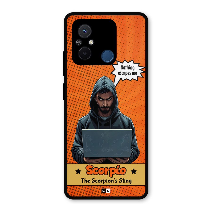 Scorpio Warning Metal Back Case for Poco C55