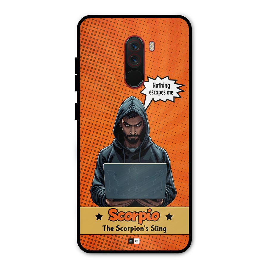 Scorpio Warning Metal Back Case for Poco F1