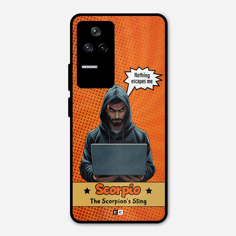 Scorpio Warning Metal Back Case for Poco F4 5G