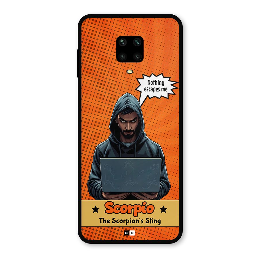 Scorpio Warning Metal Back Case for Poco M2