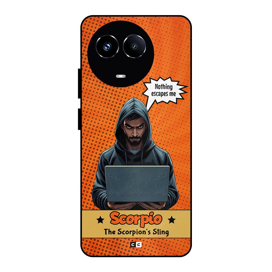 Scorpio Warning Metal Back Case for Realme 11X