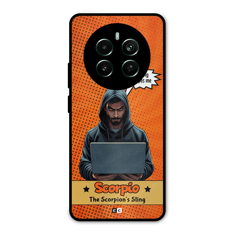 Scorpio Warning Metal Back Case for Realme 12 Plus