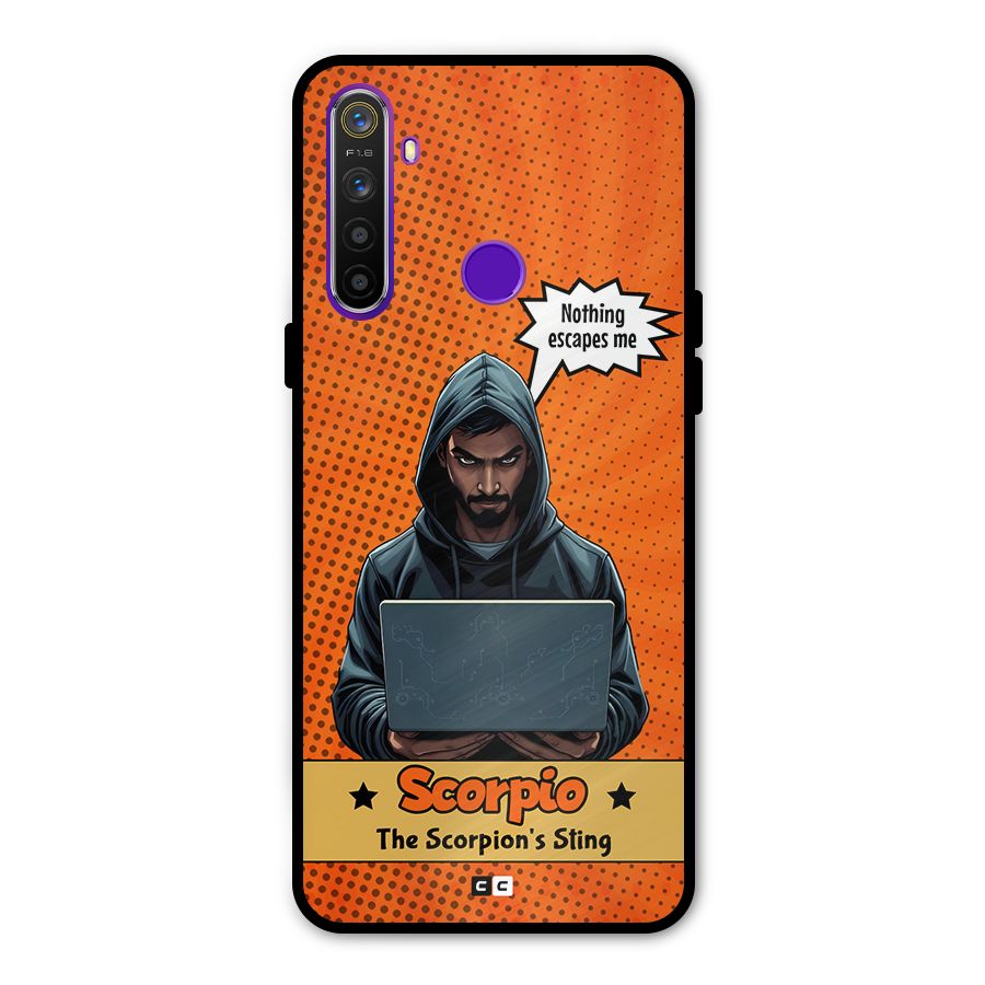 Scorpio Warning Metal Back Case for Realme 5i