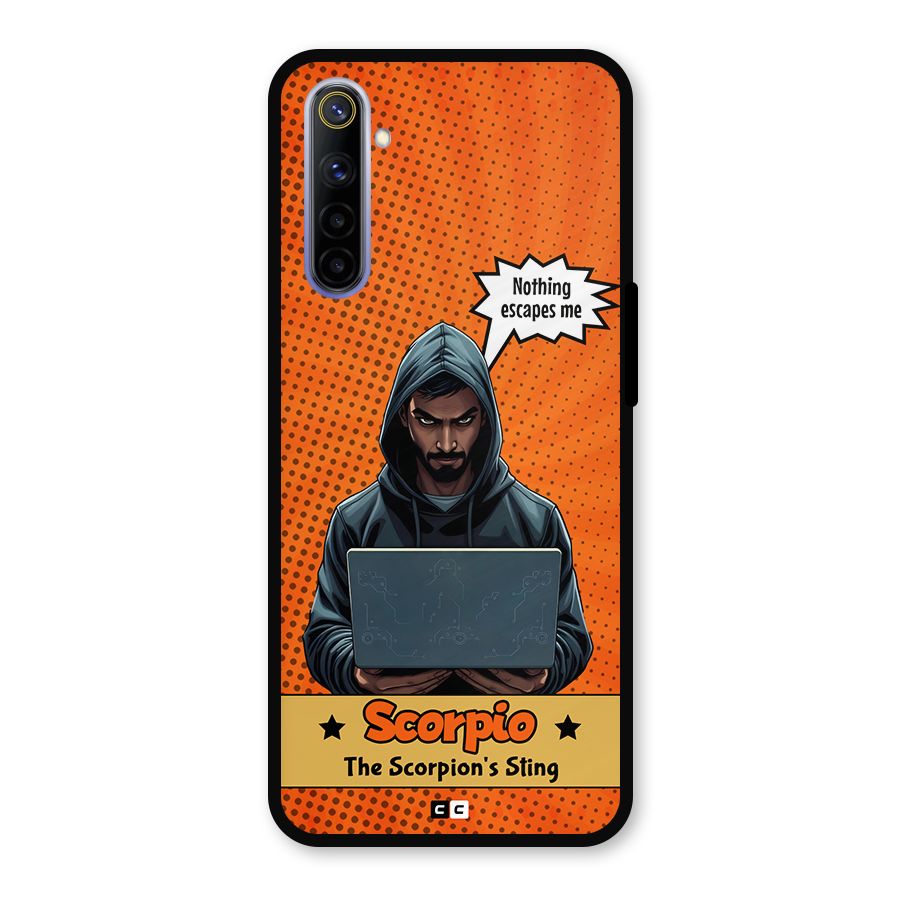 Scorpio Warning Metal Back Case for Realme 6