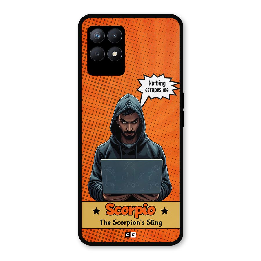 Scorpio Warning Metal Back Case for Realme 8i