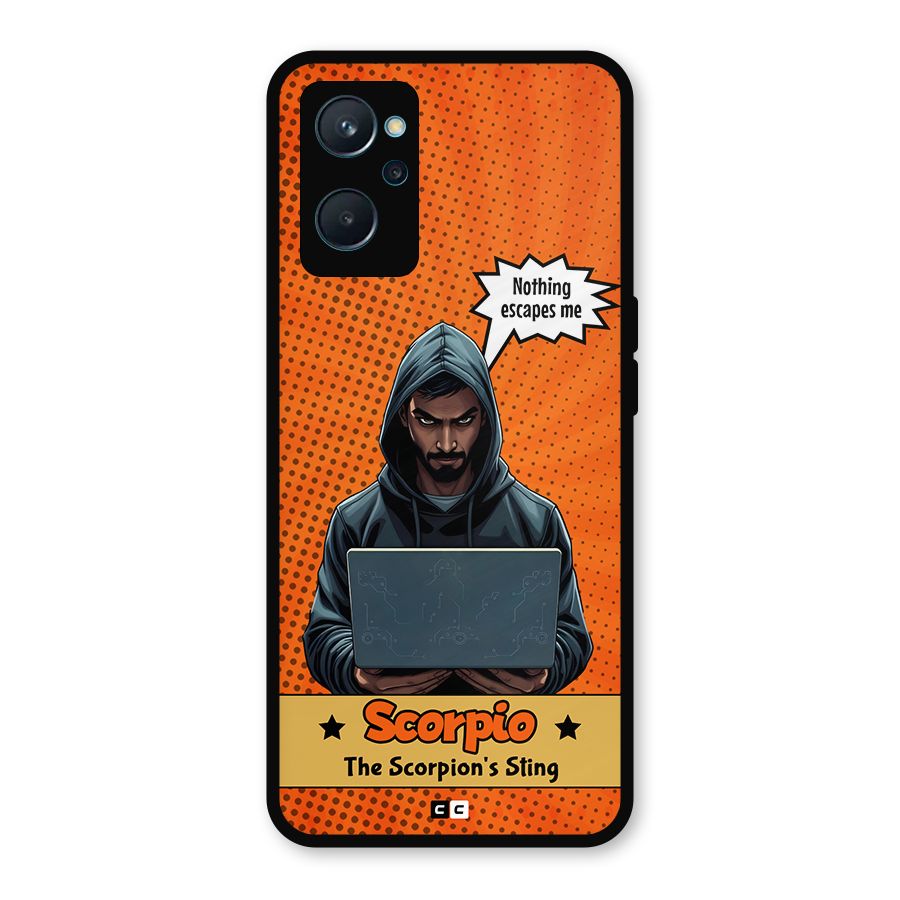 Scorpio Warning Metal Back Case for Realme 9i
