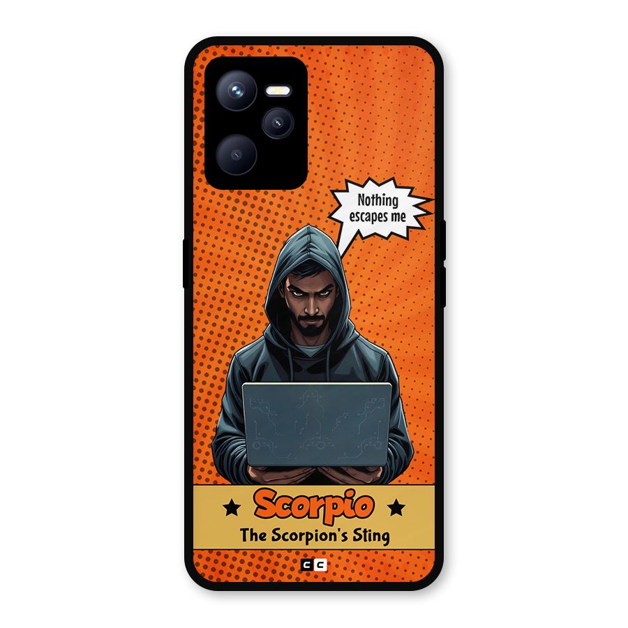 Scorpio Warning Metal Back Case for Realme C35