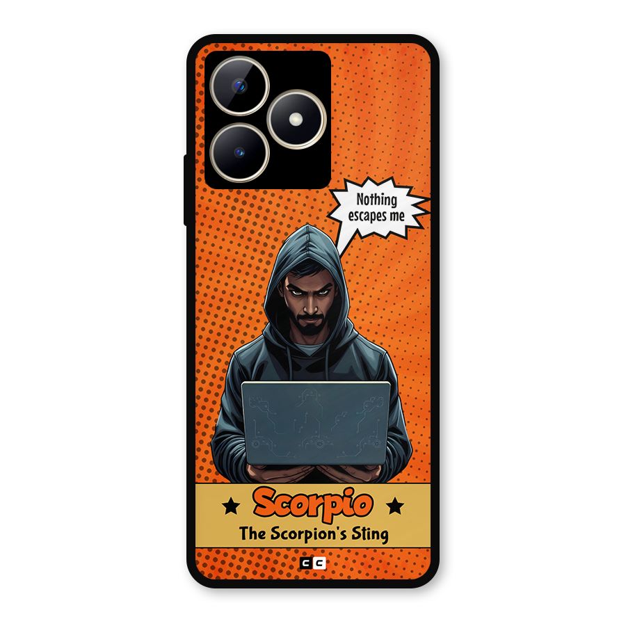 Scorpio Warning Metal Back Case for Realme C53