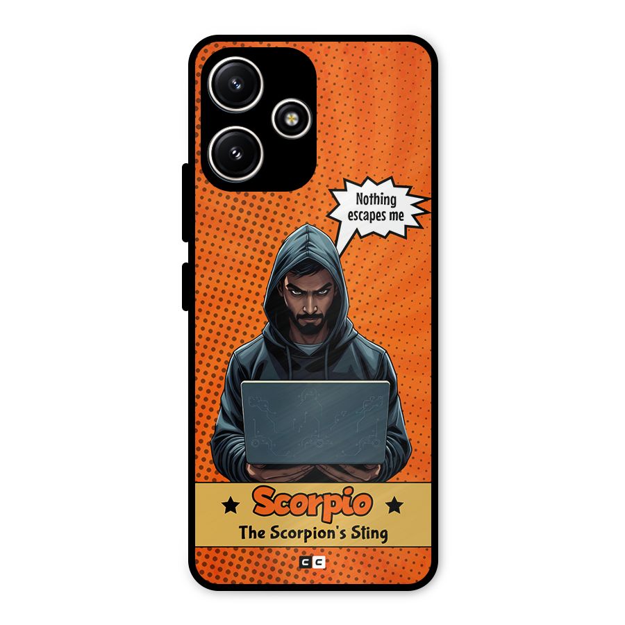 Scorpio Warning Metal Back Case for Redmi 12 5G