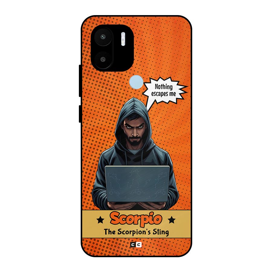 Scorpio Warning Metal Back Case for Redmi A2 Plus