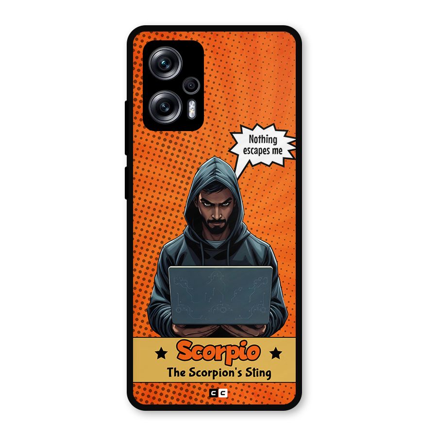 Scorpio Warning Metal Back Case for Redmi K50i