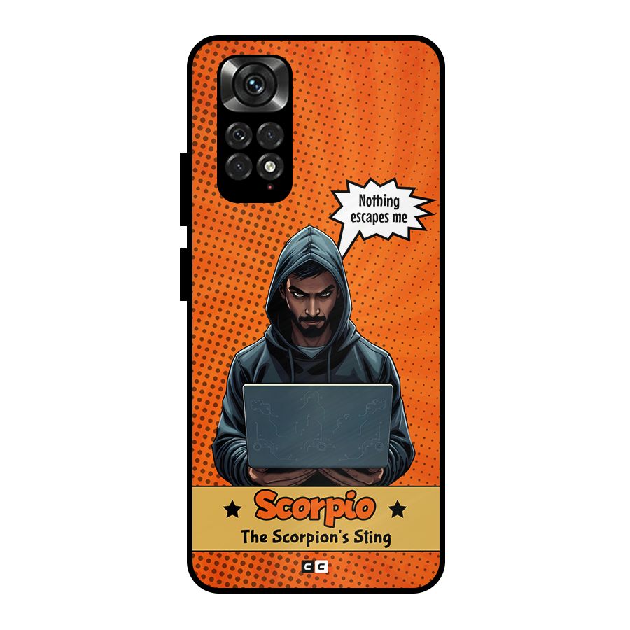 Scorpio Warning Metal Back Case for Redmi Note 11 Pro