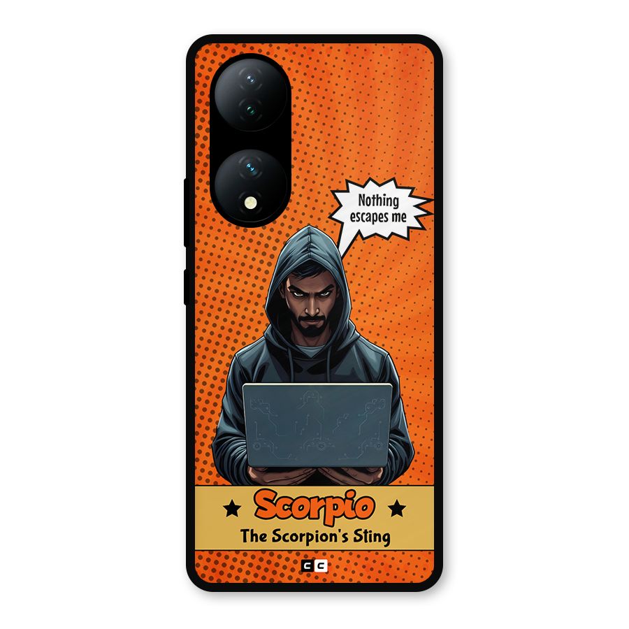 Scorpio Warning Metal Back Case for Vivo T2