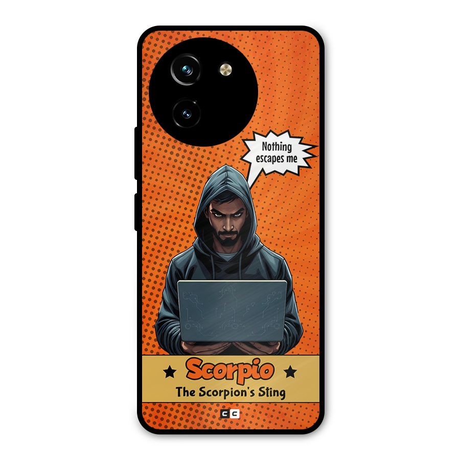 Scorpio Warning Metal Back Case for Vivo T3x