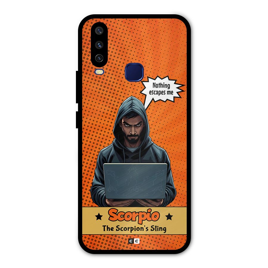 Scorpio Warning Metal Back Case for Vivo U10